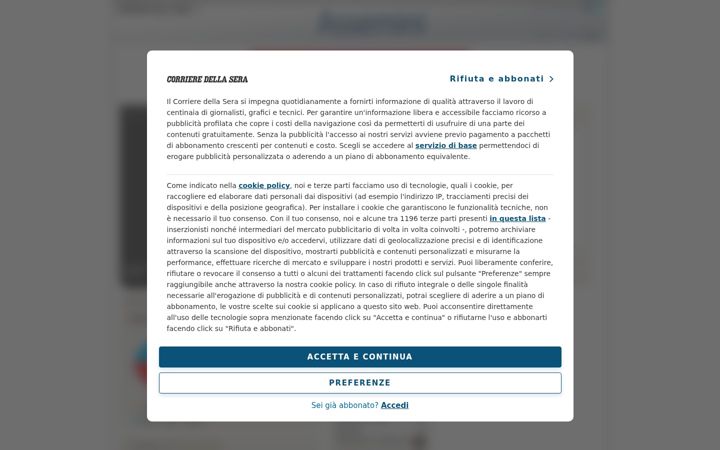 Screenshot of assemini.corriere.it