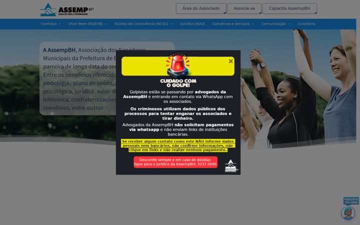 Screenshot of assemp.org.br