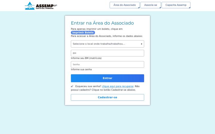 Screenshot van assempbh.org.br