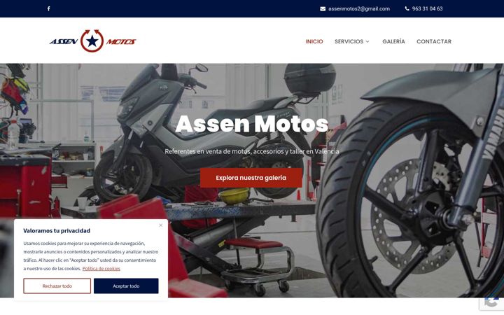 Skærmbillede af assenmotos.net