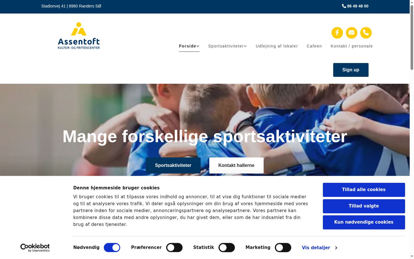Screenshot van de toestemmingsbanner zoals getoond vóór enige interactie