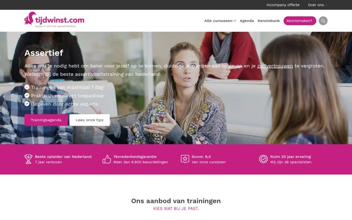 Screenshot of assertief.nl