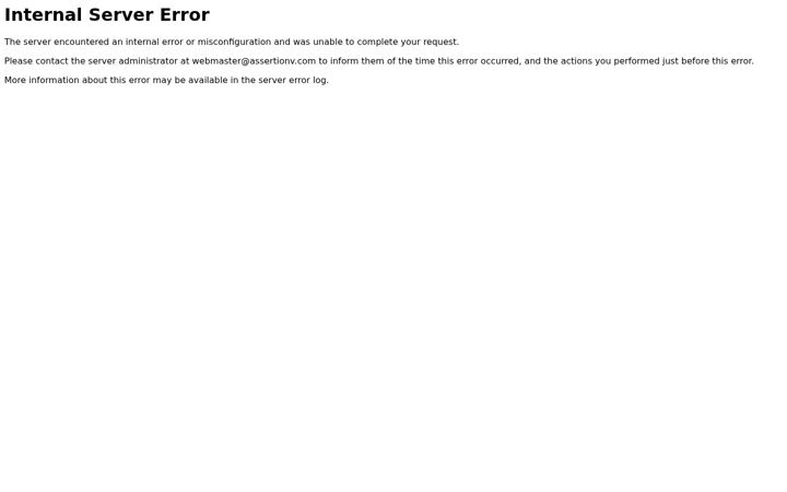 Screenshot of assertionv.com