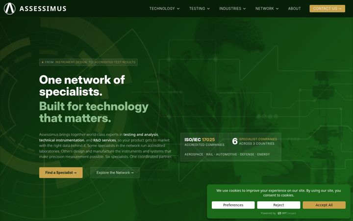 Screenshot of assessimus.com