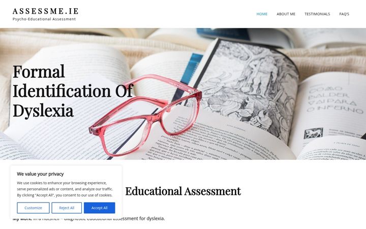 Screenshot of assessme.ie