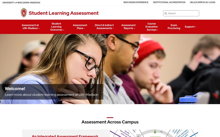 Screenshot ta' assessment.wisc.edu