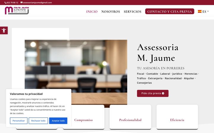 Screenshot of assessoriamjaume.com