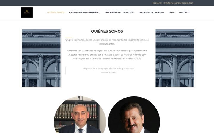 Screenshot of assessorinvestment.com