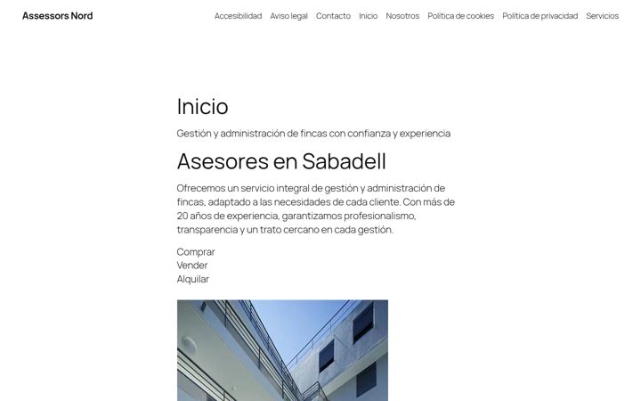 Screenshot of assessorsnord.com