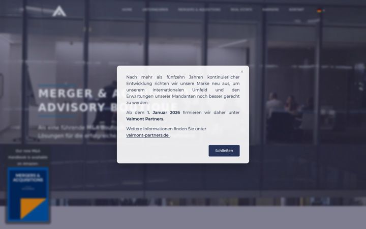 Screenshot stránky asset-valuation.de