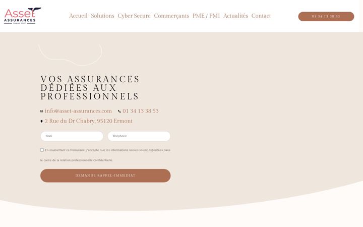 Screenshot of assetassuranceprofessionnel.fr