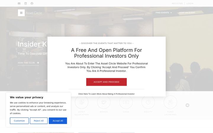 Екранна снимка на assetcircle.com