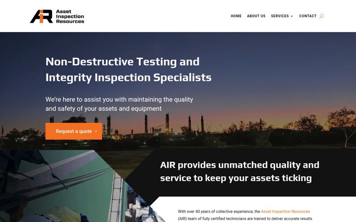 Screenshot of assetinspectionresources.com.au