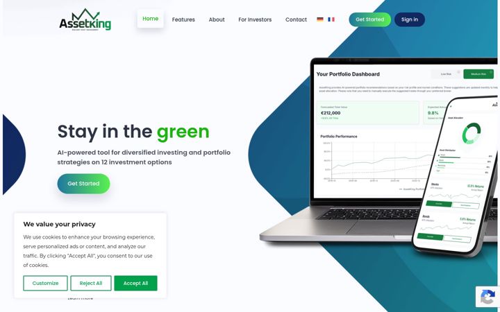 Screenshot of assetking.ch