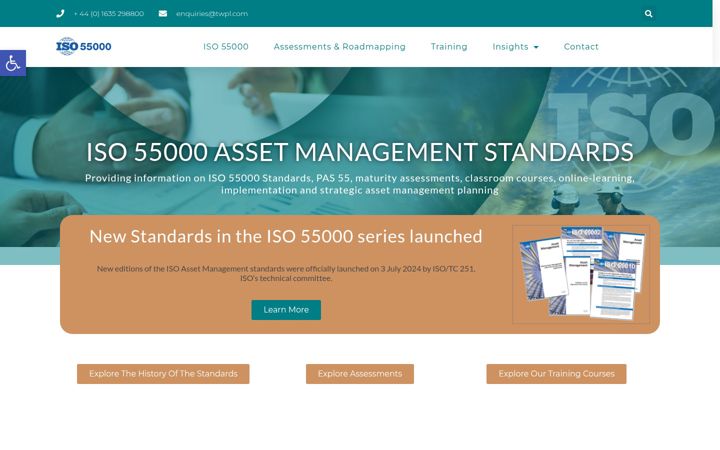 Screenshot of assetmanagementstandards.com