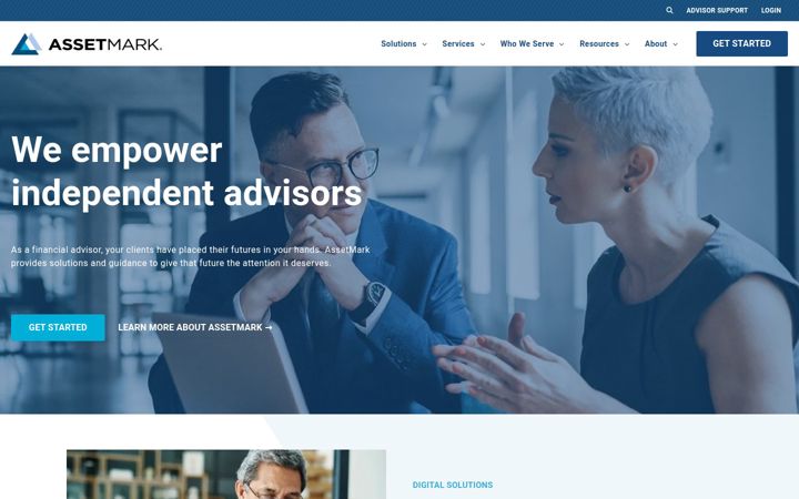 Screenshot von assetmark.com