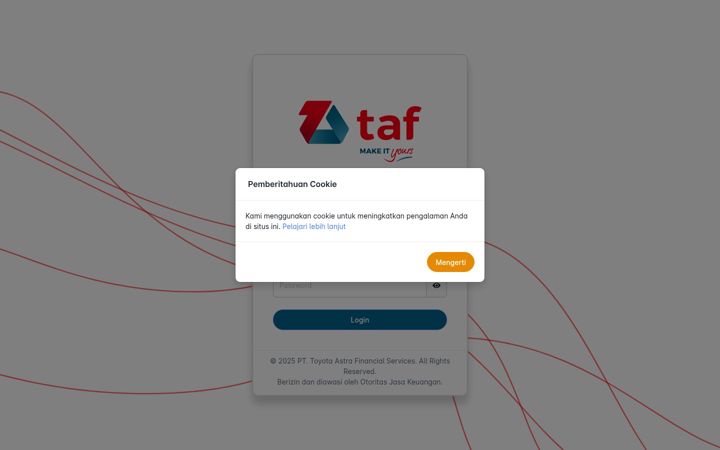 Screenshot of assetopnamesystem.co.id
