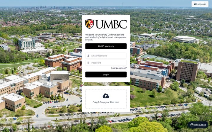 Screenshot of assets.umbc.edu