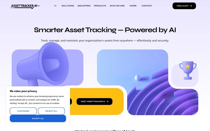 Screenshot of assettrackerai.com