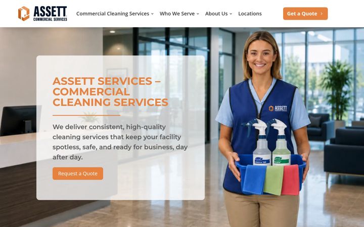 Skärmbild av assettservices.com