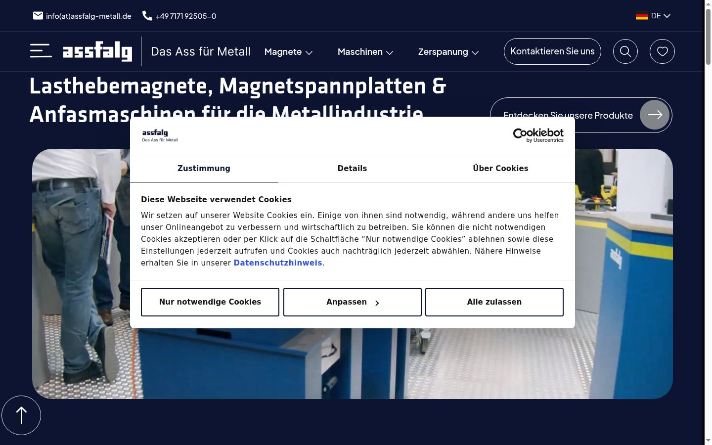 Screenshot del banner di consenso mostrato prima di qualsiasi interazione