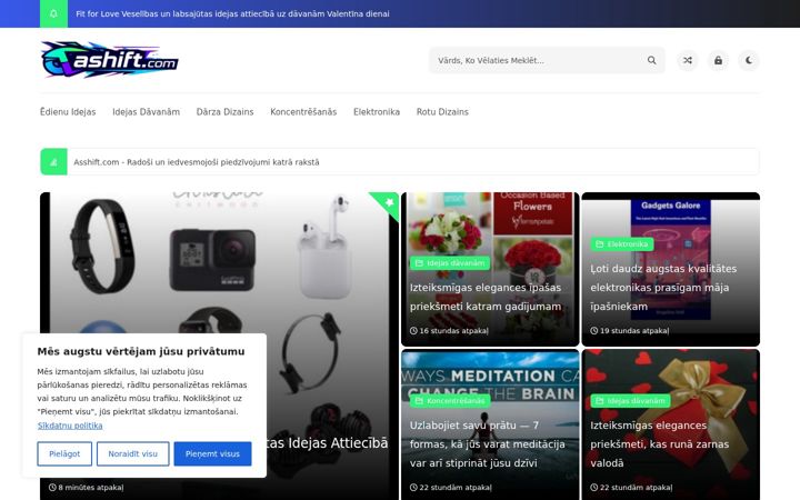 Screenshot of asshift.com