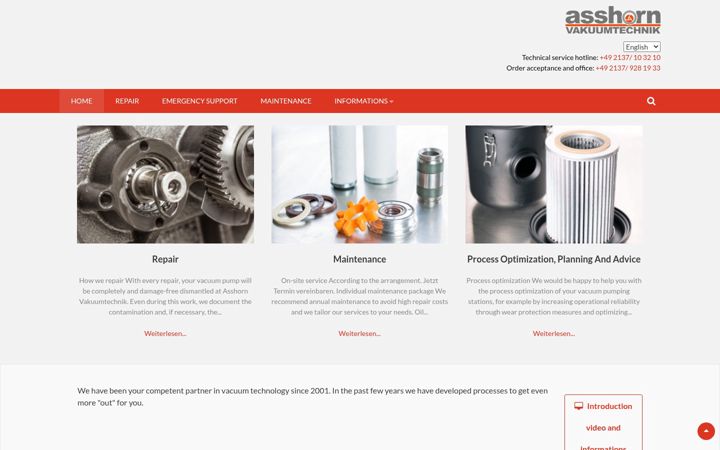 Screenshot of asshorn.de