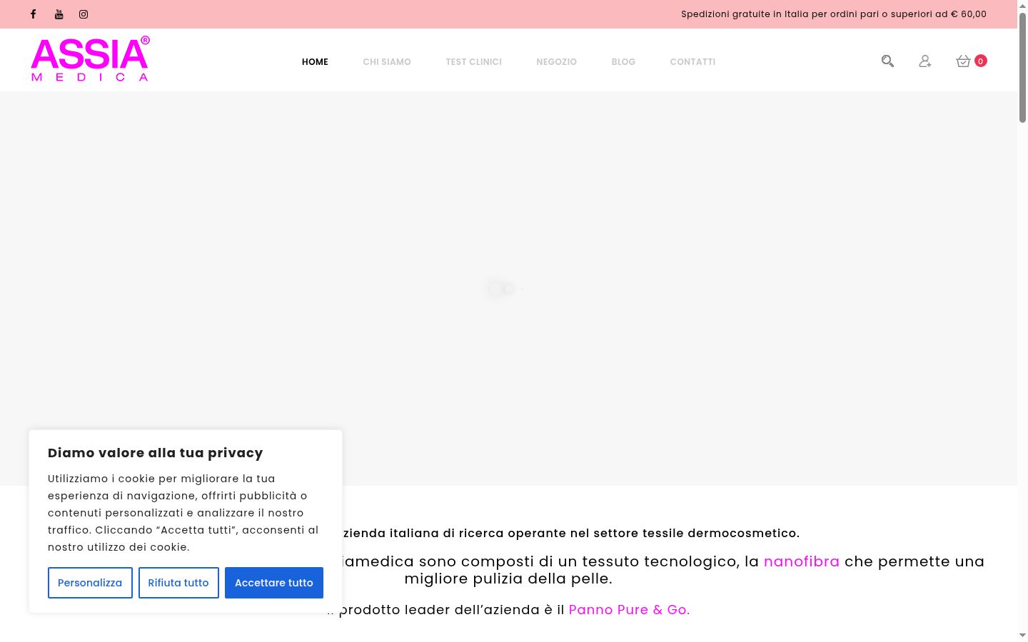 Screenshot des Einwilligungsbanners vor jeglicher Interaktion