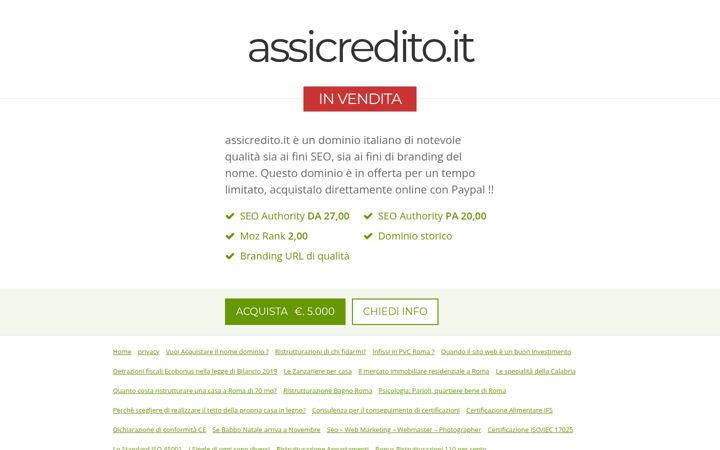 Screenshot of assicredito.it
