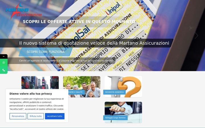 Екранна снимка на assicuraconmartano.it
