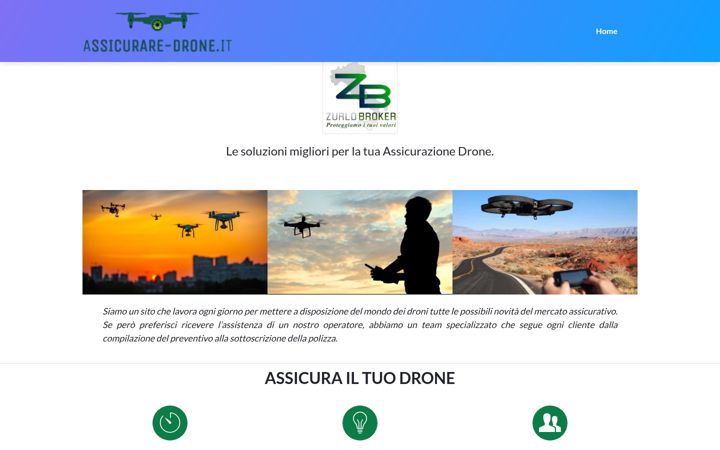 Екранна снимка на assicurare-drone.it