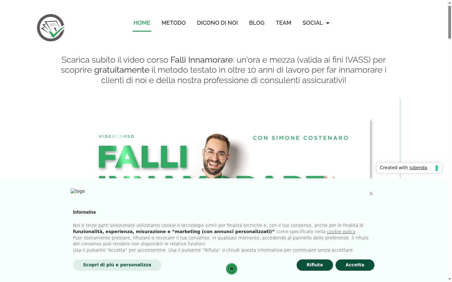 Captura de ecrã do banner de consentimento apresentado antes de qualquer interação