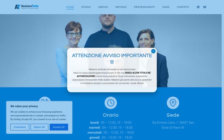 Screenshot of assicuratutto.it