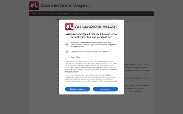 Screenshot di assicurazionevespa.it
