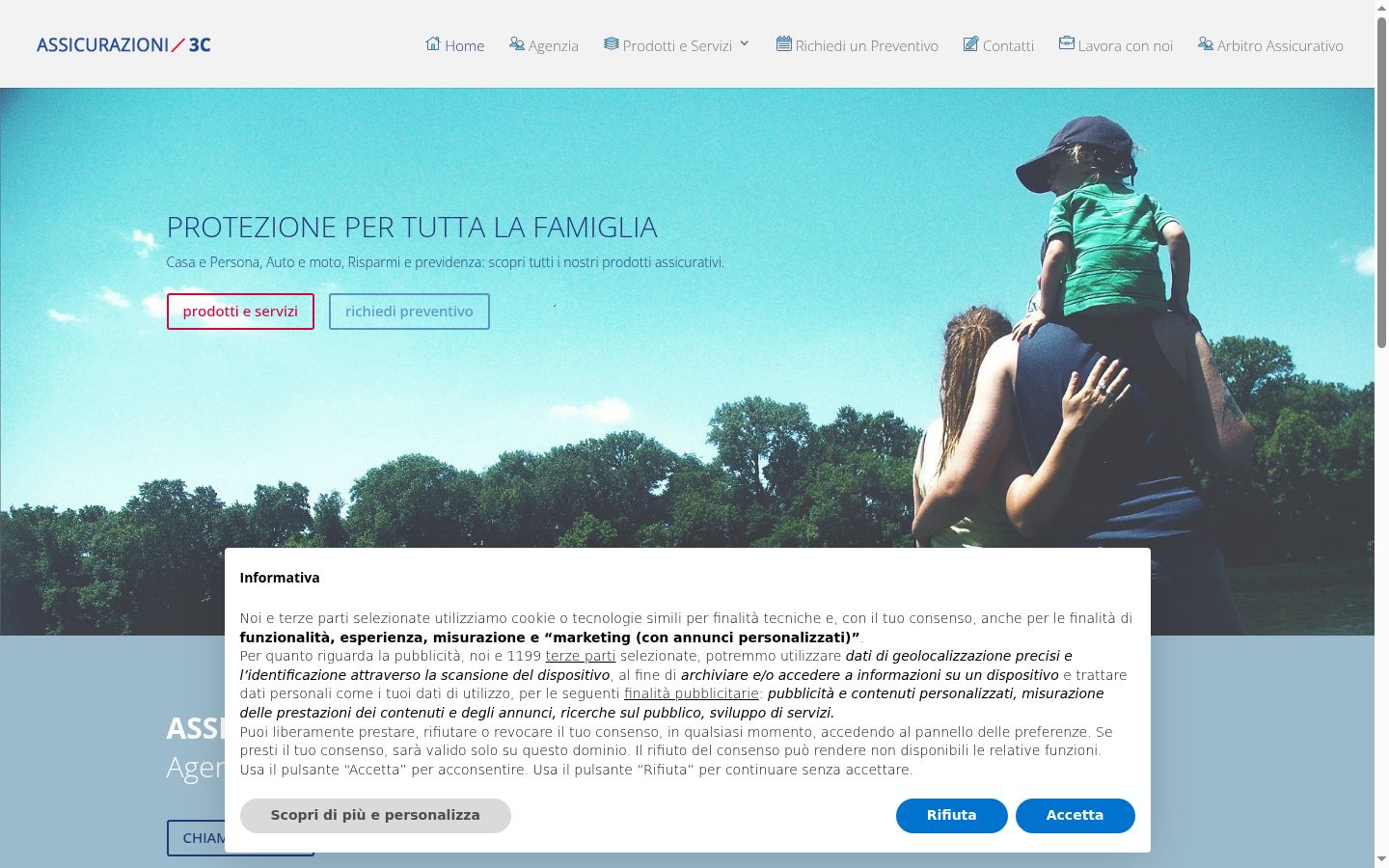 Screenshot tal-banner tal-kunsens muri qabel kwalunkwe interazzjoni