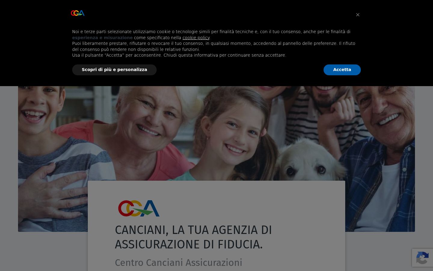 Screenshot des Einwilligungsbanners vor jeglicher Interaktion