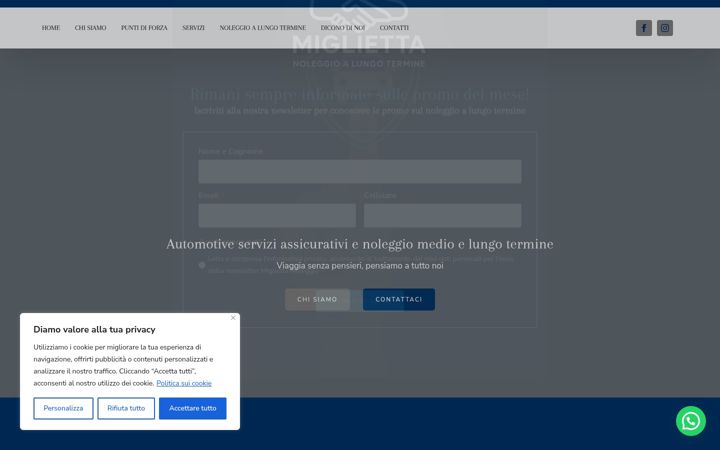 Screenshot di assicurazionimiglietta.it