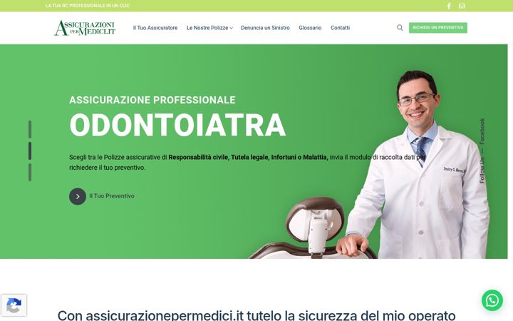 Screenshot di assicurazionipermedici.it