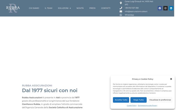 Screenshot of assicurazionirubba.it