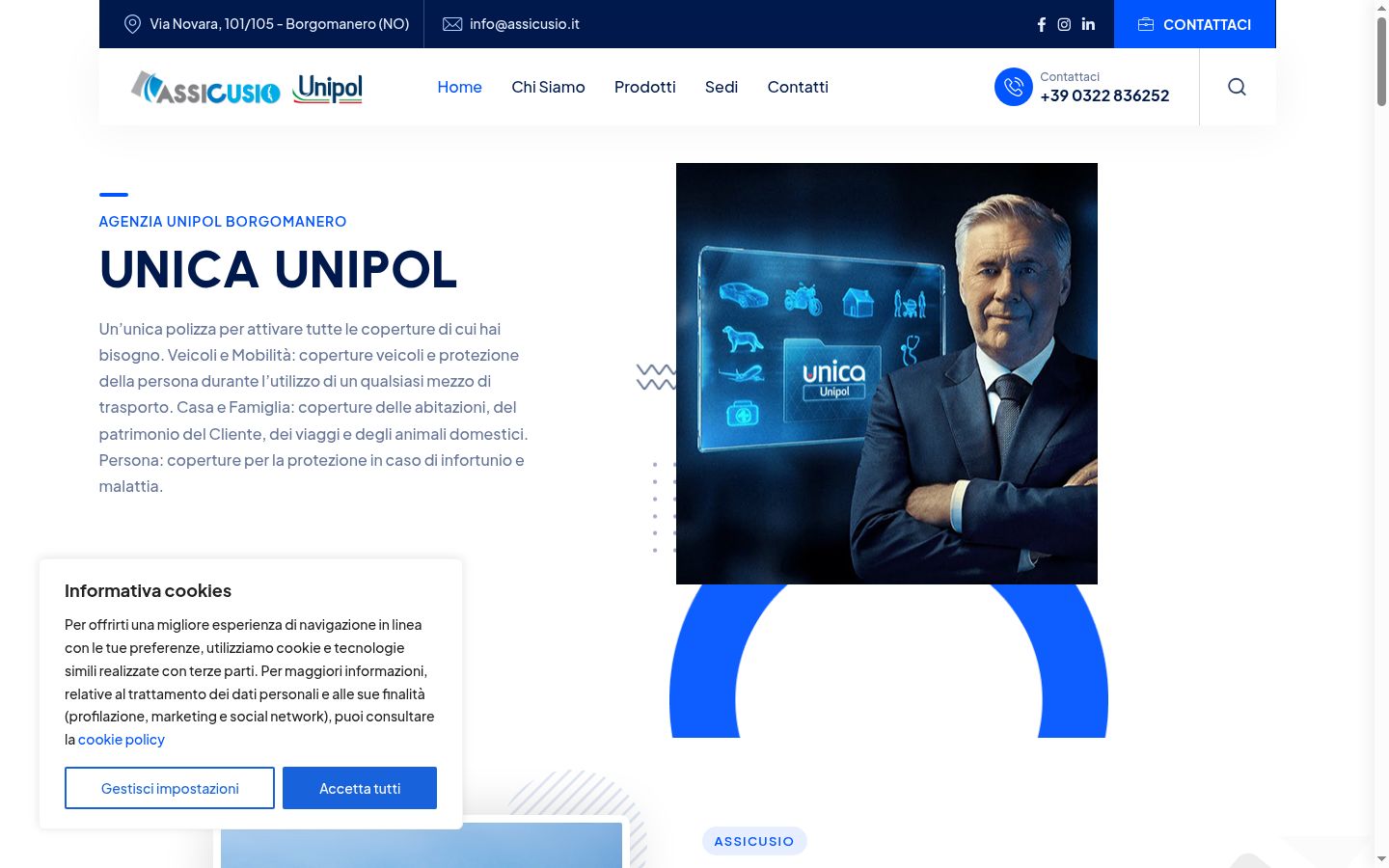 Screenshot des Einwilligungsbanners vor jeglicher Interaktion
