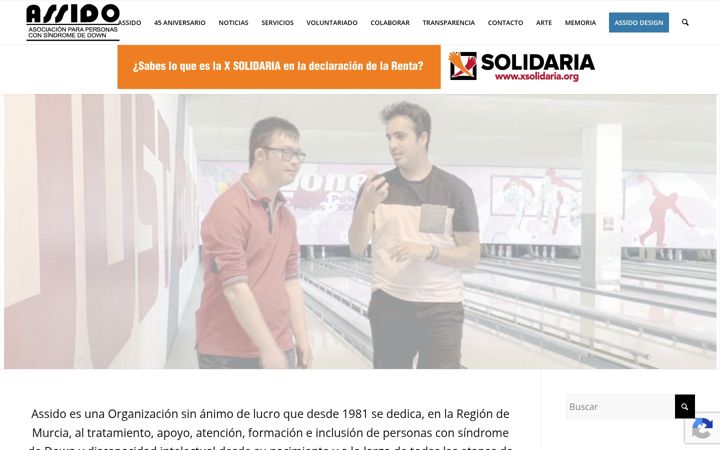 Screenshot di assido.org