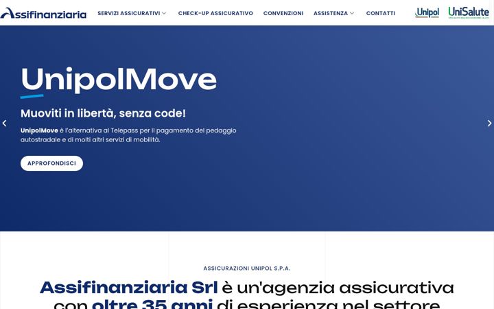 Posnetek zaslona assifinanziariasrl.com