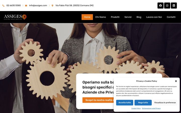 Posnetek zaslona assiges.com