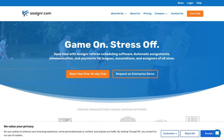 Skjermbilde av assignr.com