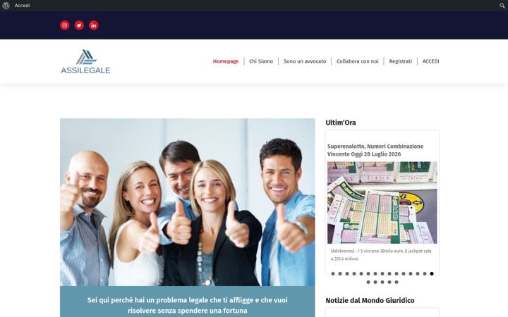 Screenshot of assilegale.it