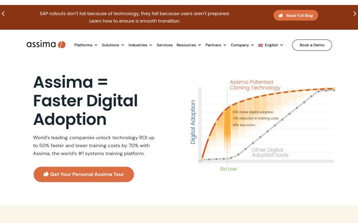Screenshot van assimasolutions.com