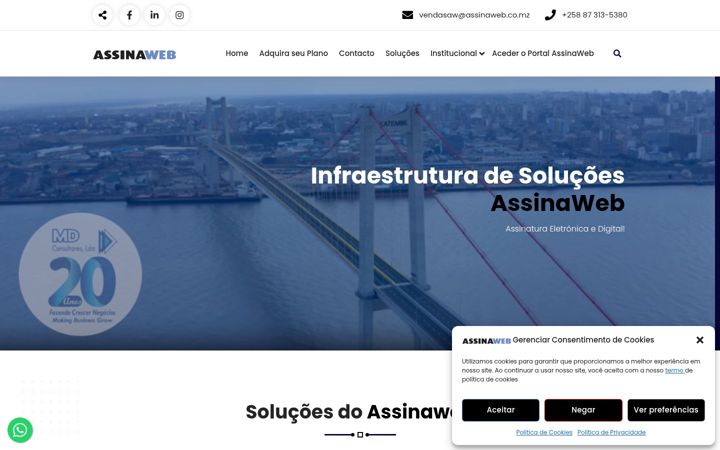 Screenshot of assinaweb.co.mz