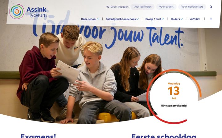 Skærmbillede af assinklyceum.nl