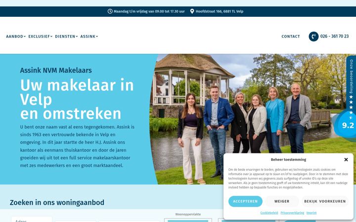 Screenshot of assinkmakelaars.nl