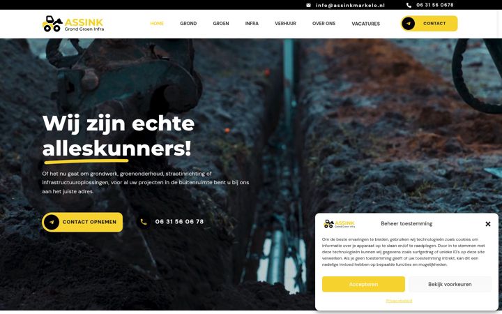 Screenshot of assinkmarkelo.nl